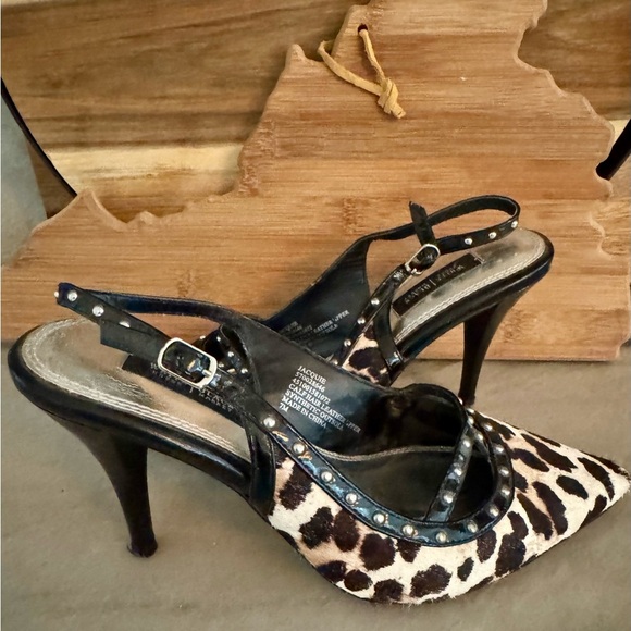 White House Black Market Brown and Black Stiletto Heels - Picture 5 of 15